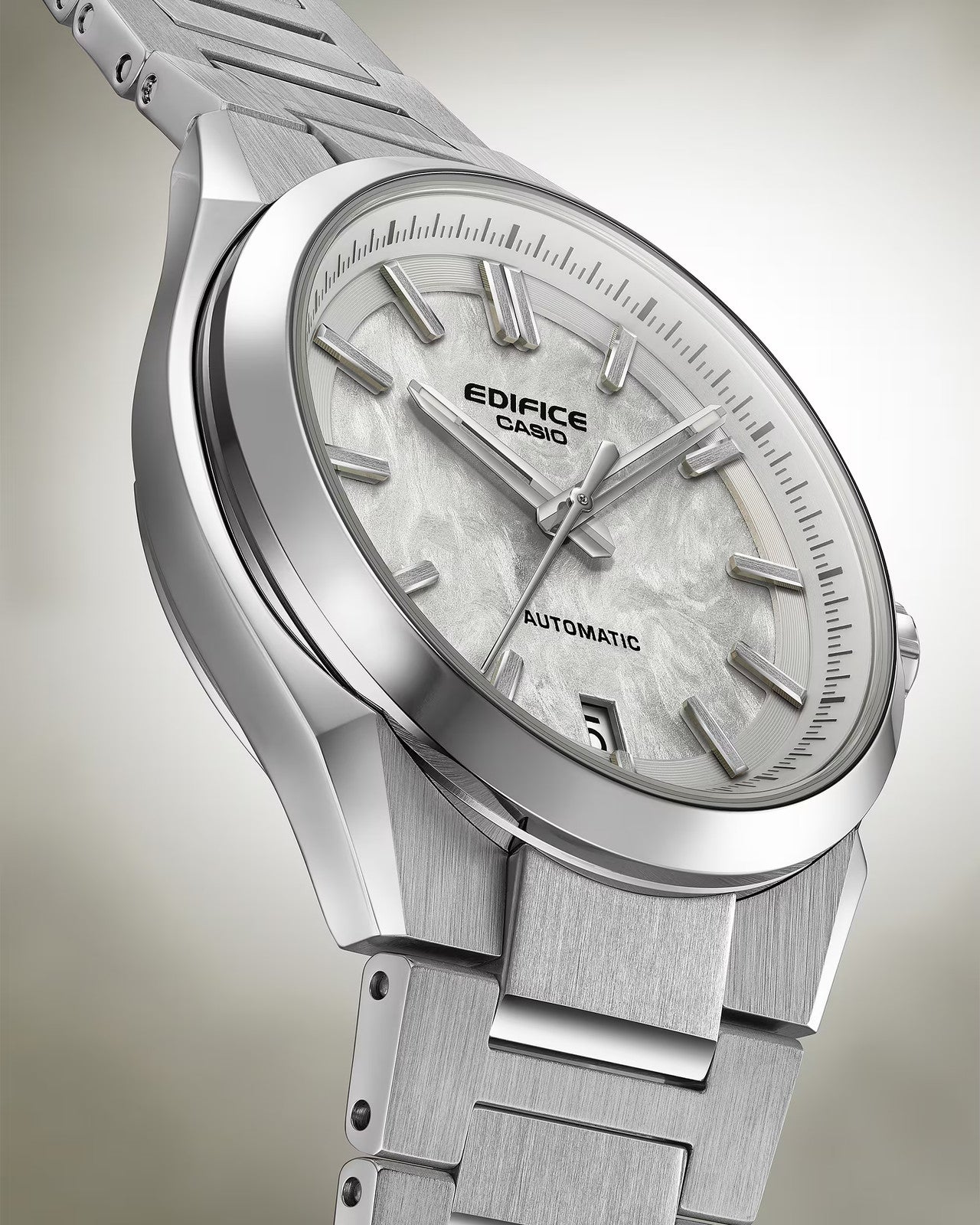 Casio Edifice EFK100D-7A Electroform White Forged Carbon Dial 3