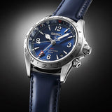 Seiko Prospex SPB377J1  Alpinist Blue Dial GMT Leather 200m Automatic Watch