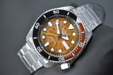 Seiko 5 Sports SKX Burnt Orange Skeleton Style Gents Automatic Watch SRPJ47K1