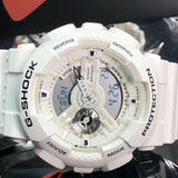 Casio G-Shock GA-110MW-7A White Resin Strap Standard Analog Digital Watch