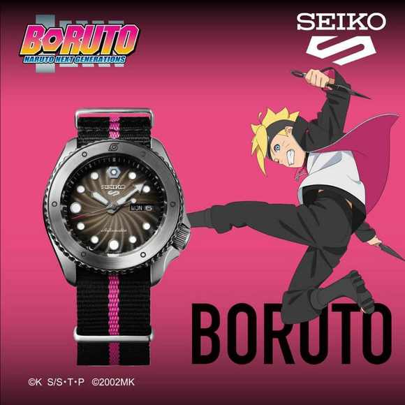 SEIKO 5 Sports Naruto & Boruto BORUTO UZUMAKI Limited Edition Men Watch SRPF65K1