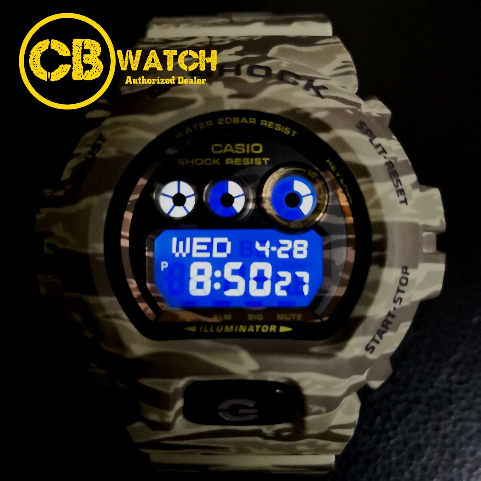CASIO G-SHOCK Watch GD-X6900CM-5 Camouflage Near Mint with Box 
