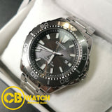 Citizen Men's Eco-Drive Promaster Diver Grey Dial SS Bracelet Watch BN0198-56H